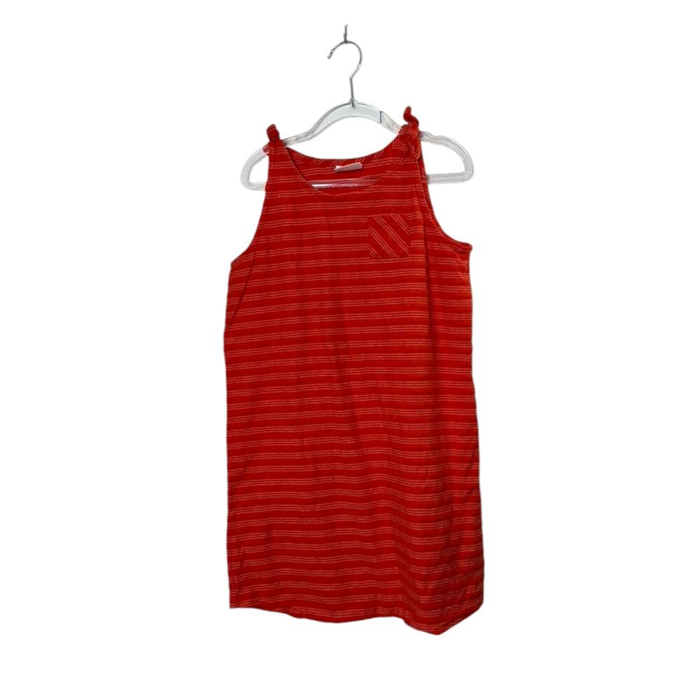 Hanna Andersson Red & White Stripe Knot Tank Dress GIrl's Size 12